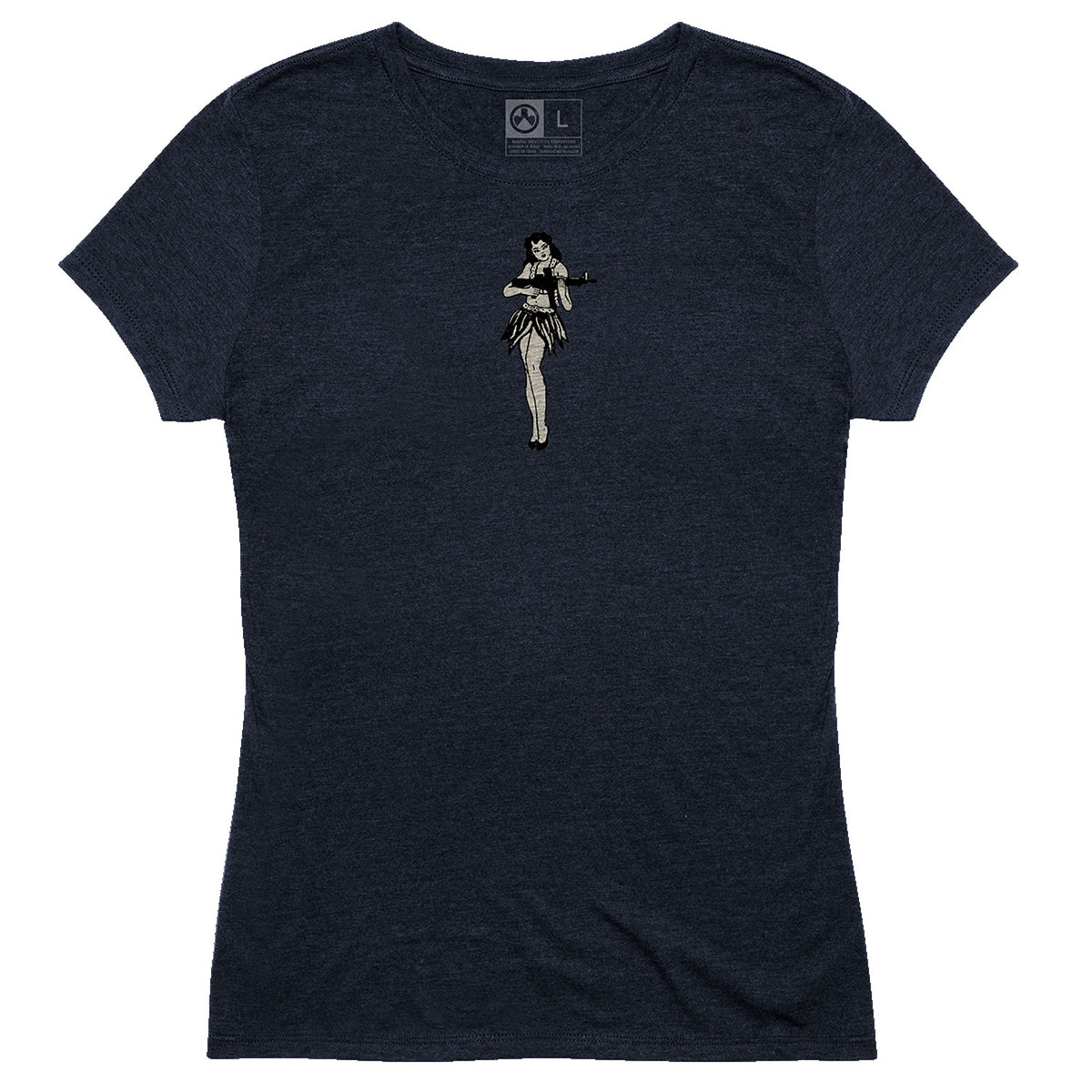Magpul Hula Girl Women's Navy Cotton/Polyester/Rayon Short Sleeve Shirt, XS