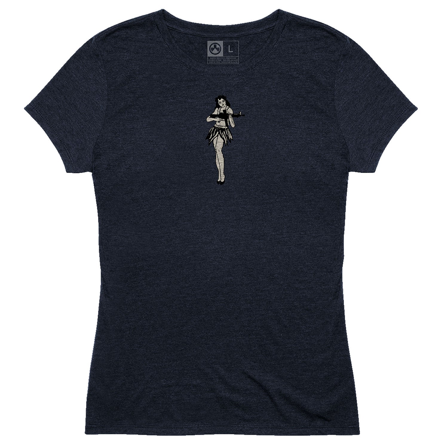 Magpul Hula Girl Women's Navy Cotton/Polyester/Rayon Short Sleeve Shirt, XS