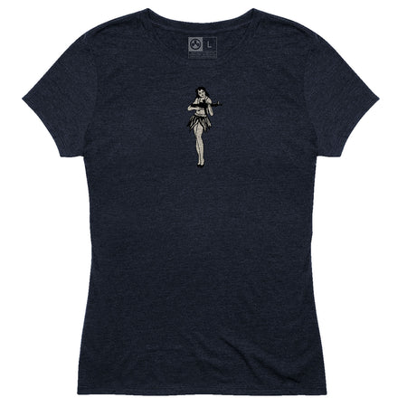 Magpul Hula Girl Women's Navy Cotton/Polyester/Rayon Short Sleeve Shirt, XS