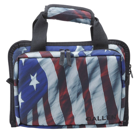 Allen 7609 Victory Duplex Two-Handgun Case Stars and Stripes with Soft Knit Lining and Lockable Zipper