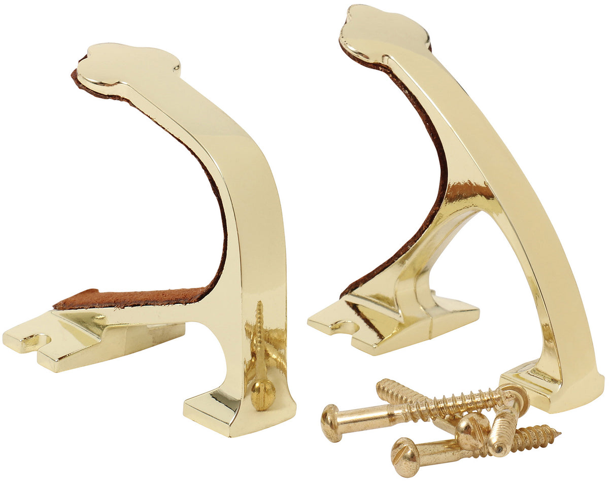 Allen Gun Hanger Set Brass Finish Two-Piece Wall Mount