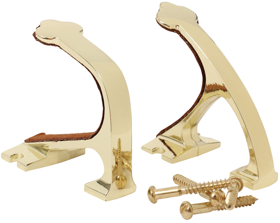 Allen Gun Hanger Set Brass Finish Two-Piece Wall Mount