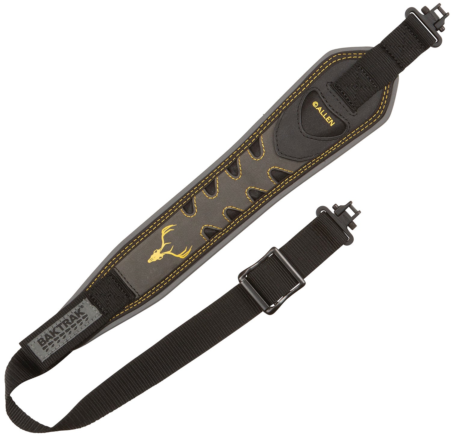 Allen Aspen BakTrak Gray Nubuck Leather Rifle Shotgun Sling Adjustable Cleated Tread Grip