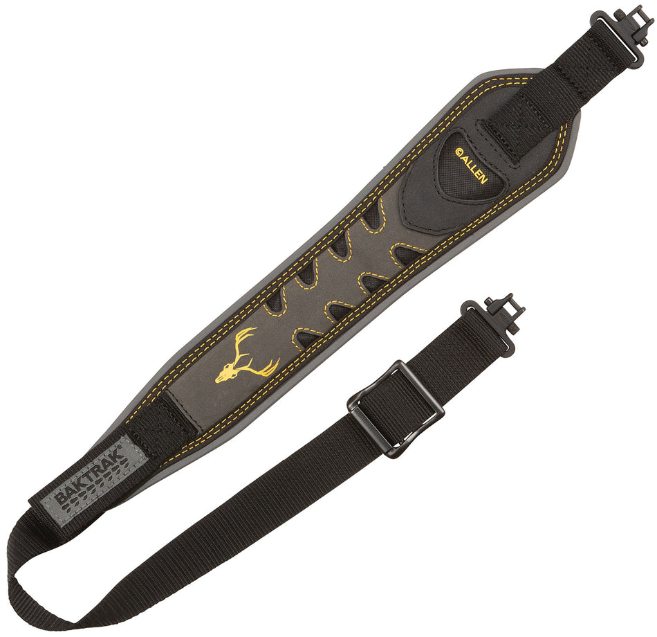 Allen Aspen BakTrak Gray Nubuck Leather Rifle Shotgun Sling Adjustable Cleated Tread Grip