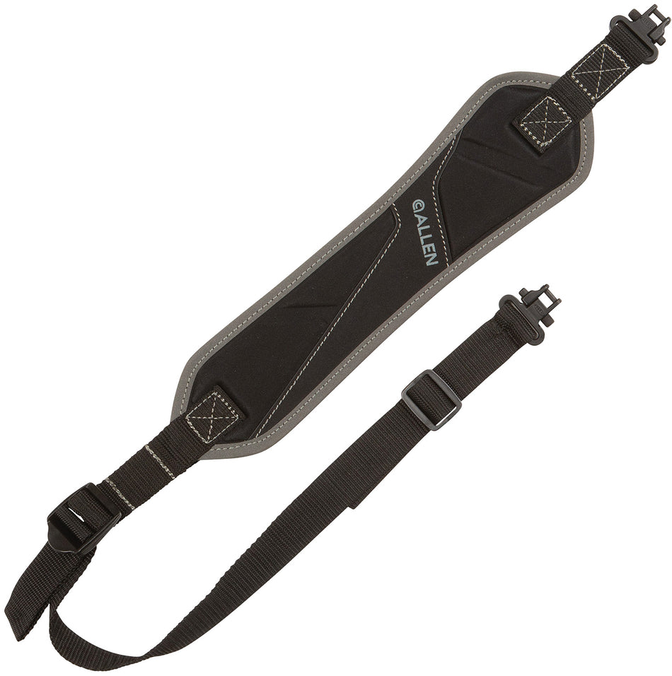 Allen Glenwood Rifle Shotgun Sling 8284 Black Nylon Webbing Lightweight Foam Padding Includes Swivels