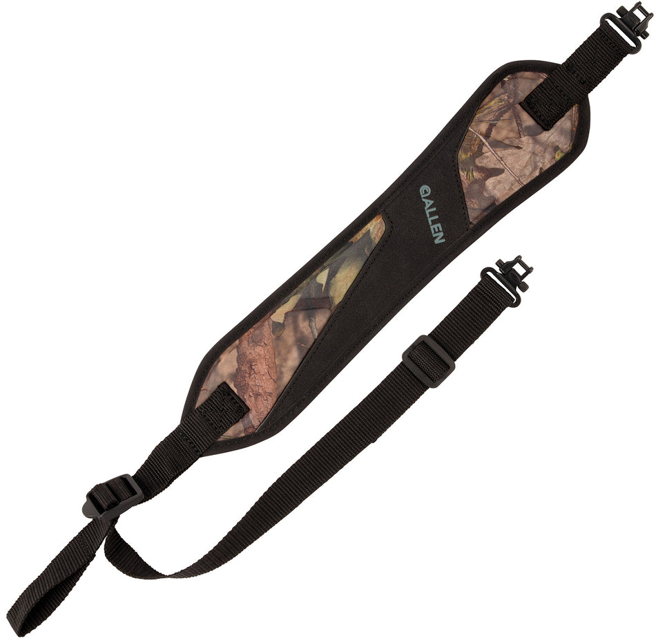 Allen Glenwood Rifle Shotgun Sling 8287 Mossy Oak Break-Up Black Nylon Foam Padding Includes Swivels