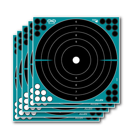 Girls With Guns Splash Adhesive Paper Bullseye Targets Bright Yellow 5 Pack