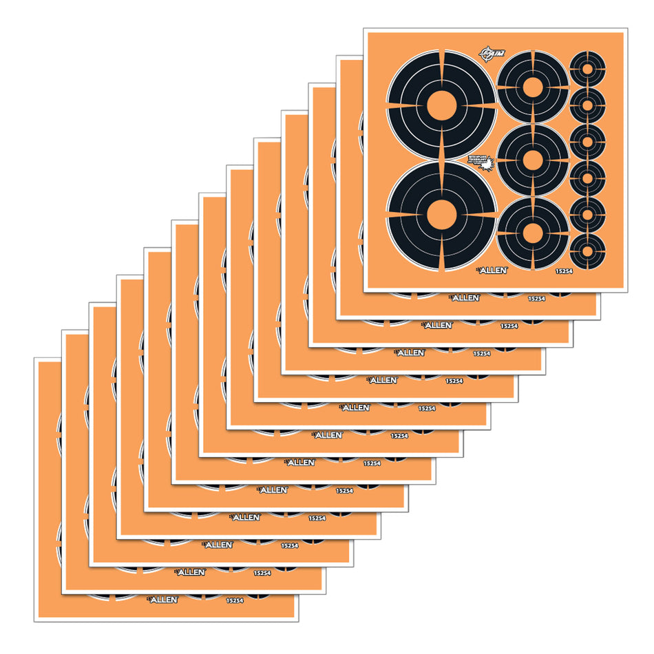EZ-Aim 15254 Splash Reactive Self-Adhesive Bullseye Variety Pack, Assorted Sizes, 12 Count