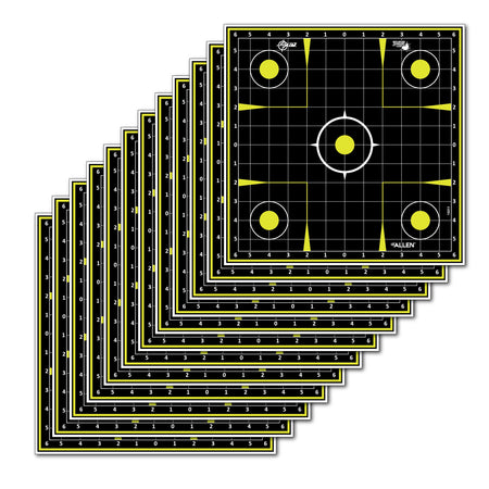 EZ-Aim 15211 Splash Reactive Sight-In Grid Shooting Targets, Non-Adhesive, Pack of 12