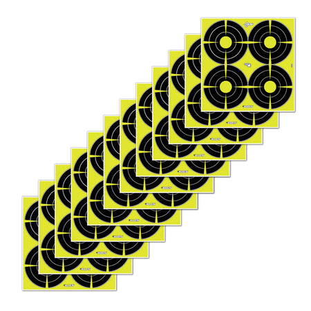 EZ-Aim Splash Reactive 15218 Black/Yellow 12"x12" SPOT Paper Hanging Target 12 Pack