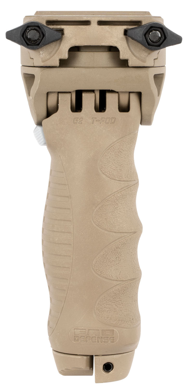 FAB Defense FXTPODG2T T-Pod G2 Tactical Foregrip Bipod 5 Position FDE Fiberglass Polymer