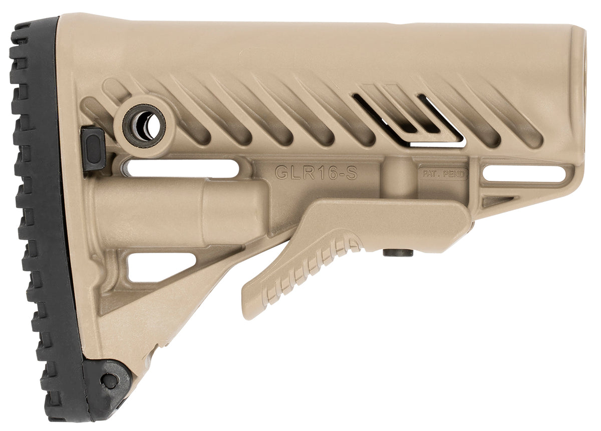 FAB Defense FXGLR16T AR-15/M16 GLR-16 Anti-Rattle Buttstock FDE Polymer
