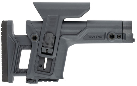 FAB Defense RAPS Precision Buttstock Gray Polymer - Integrated Cheek-Rest, Adjustable LOP & 1Latch System