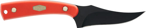 Old Timer Sharpfinger 3.25" Fixed Blade Knife Orange Black Handle