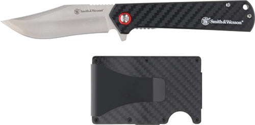 Smith & Wesson Knife and Wallet Combination Carbon Fiber Handle