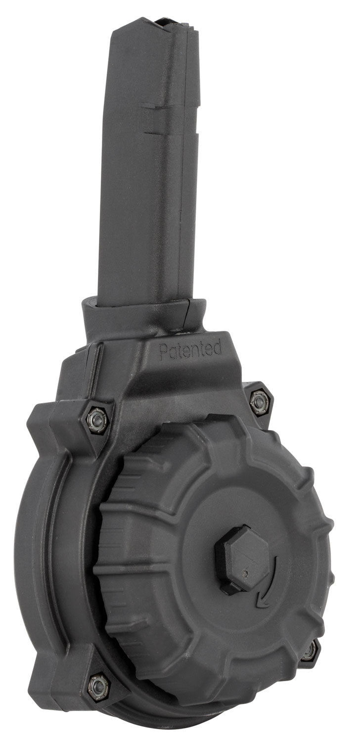 ProMag DRMA20 Standard 50rd 9mm Drum Mag Compatible w/ Glock 43X/48 Black DuPont Zytel Polymer