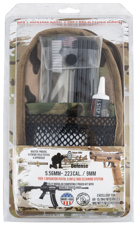 Pro-Shot Rod Cleaning System Multi-Caliber 5.56mm/9mm with Multi-Camo Pouch Case