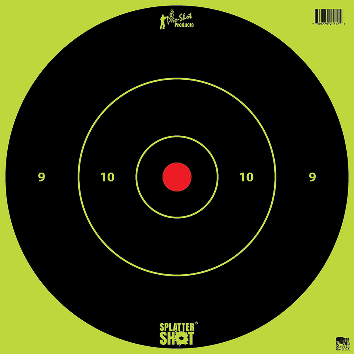 Pro-Shot SplatterShot 12BGREENTG12PK 12" Bullseye Heavy Paper Hanging Targets White Impact 12-Pack
