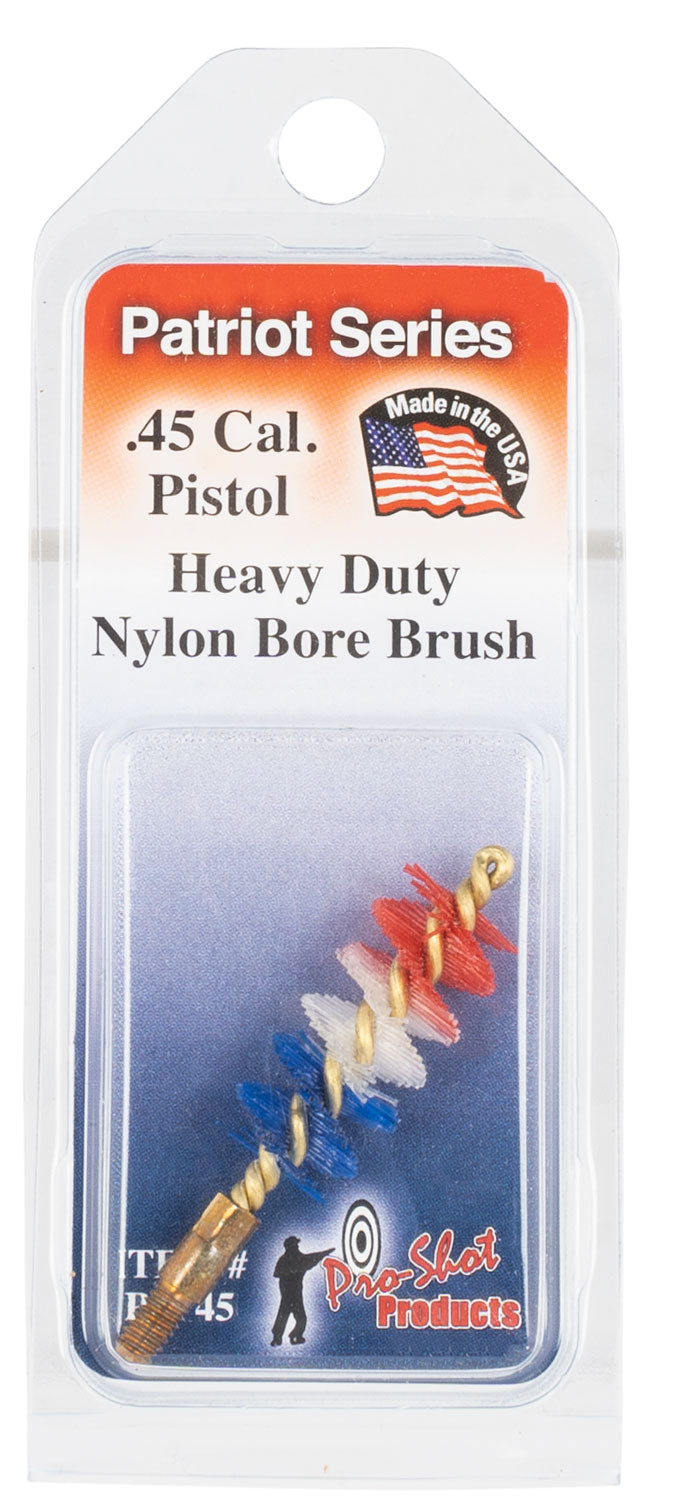 Pro-Shot Patriot Series PSP45 .45 Caliber Pistol Bore Brush Brass Core Nylon Bristles