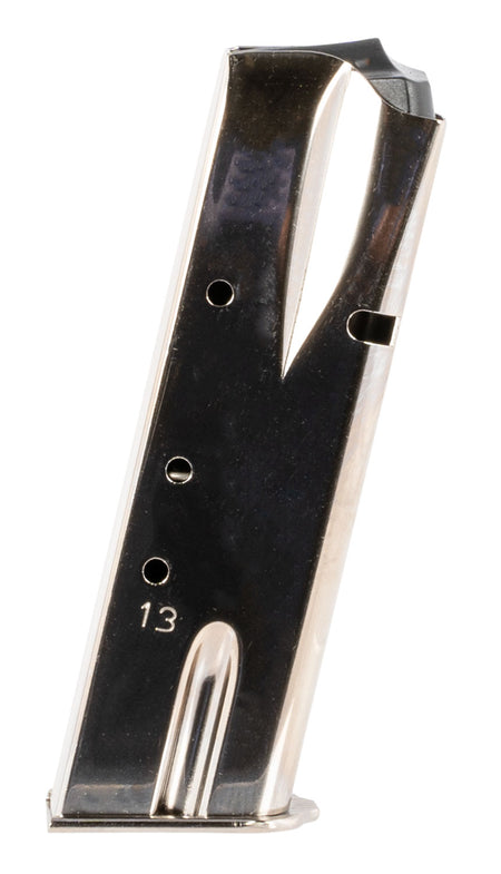 Mec-Gar MGBRHP13N Browning Hi-Power/Springfield SA-35 9mm 13-Round Nickel Carbon Steel Magazine