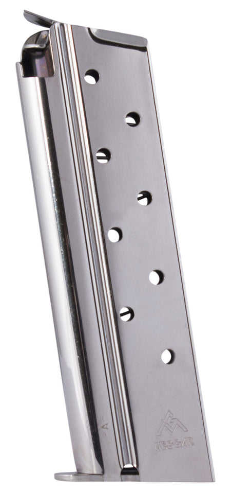 Mec-Gar 9rd 38 Super Nickel Detachable Magazine for 1911 Government