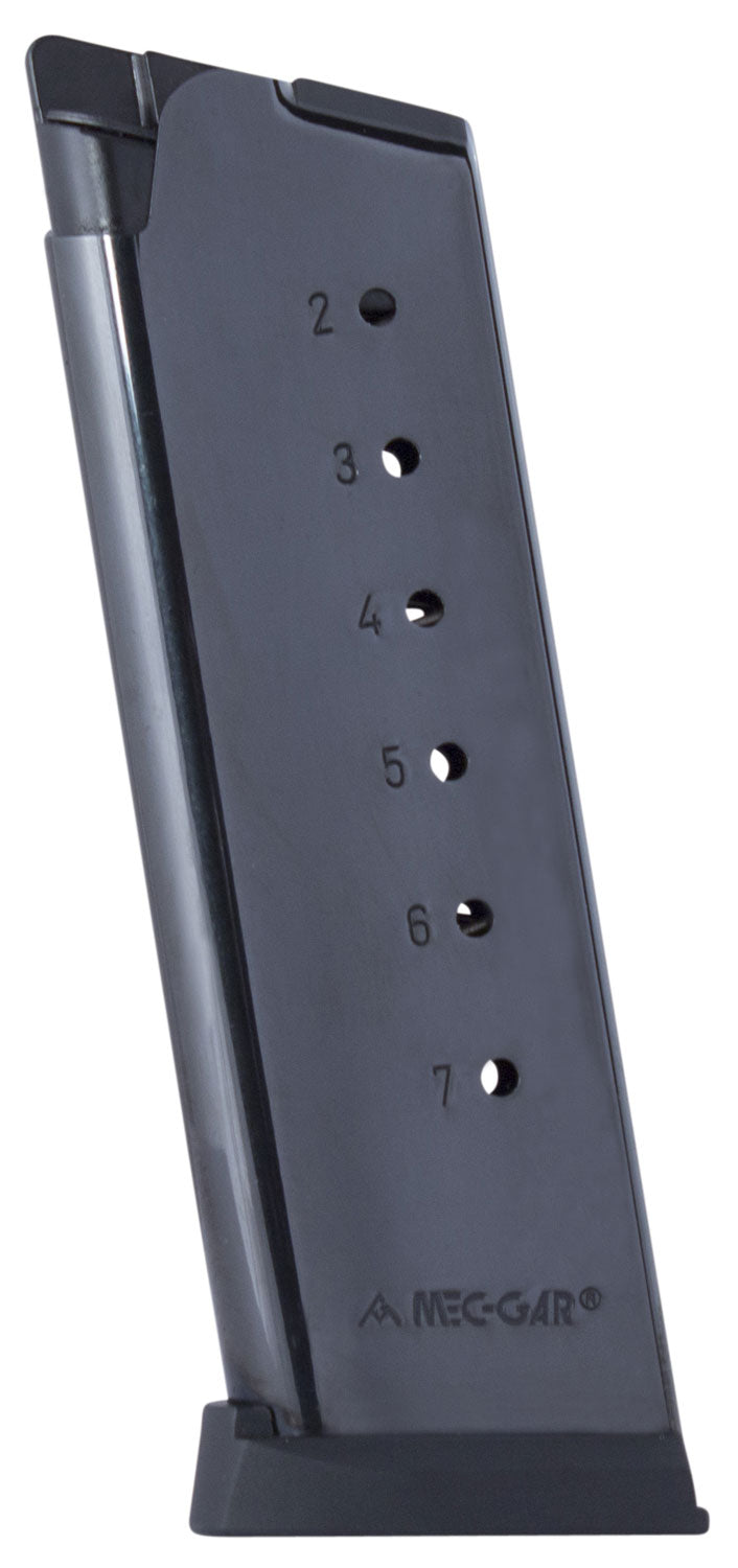 Mec-Gar 7rd 45 ACP Blued Detachable Magazine for 1911 Officer