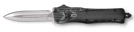 CobraTec SSWCTK1SDAGNS CTK-1 Small OTF 2.75" Dagger D2 Blade Stonewashed Handle Glass Breaker Pocket Clip