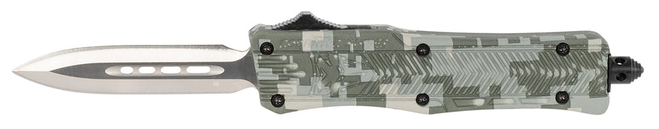 CobraTec SADCCTK1SDAGNS CTK-1 Small OTF 2.75" Dagger D2 Blade Winter Digi Camo Handle Glass Breaker Pocket Clip