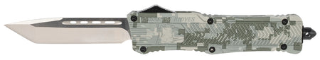 CobraTec CTK-1 Large 3.75" OTF Plain Tanto D2 Blade Army DigiCamo Aluminum Handle Glass Breaker Pocket Clip