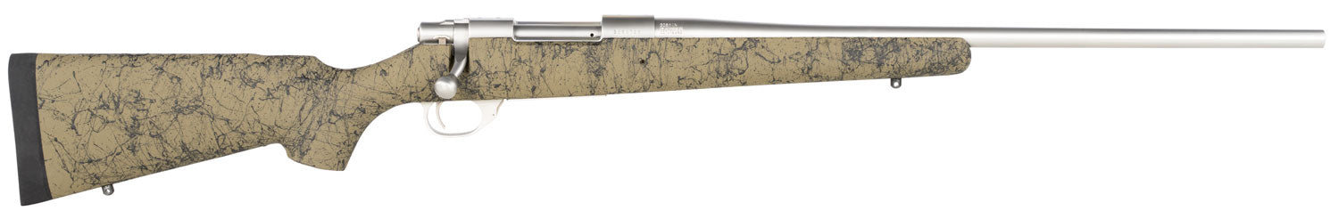 Howa HHS63113 M1500 HS Precision 308 Win 5+1 22", Stainless Steel Metal Finish & Green Black Webbed Fixed HS Precision Stock