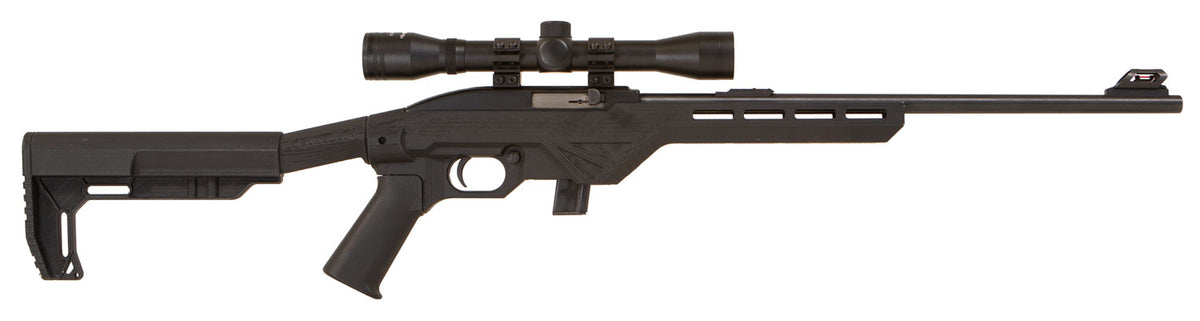 Citadel Trakr Full Size .22 LR Rifle, 18" Barrel, Black, w/ Nikko Stirling Mountmaster Scope