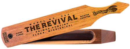 Primos Revival Box Call - Long Turkey Hen Box Call, Brown Wood