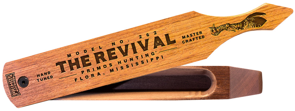 Primos Revival Box Call - Long Turkey Hen Box Call, Brown Wood