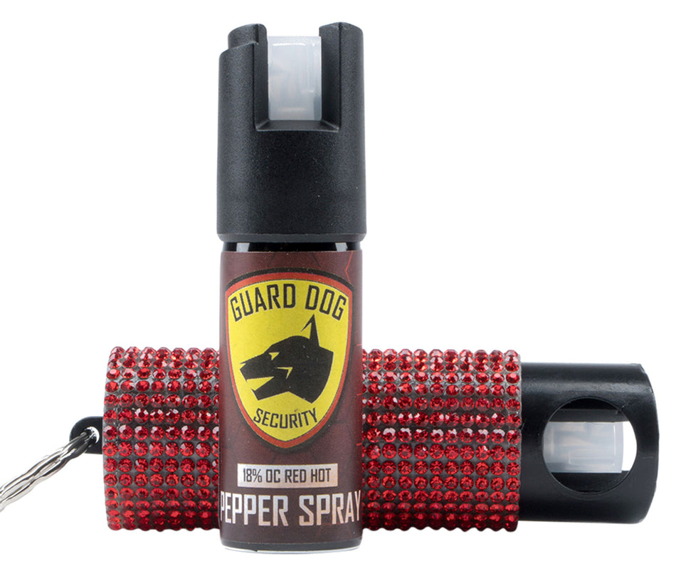 Guard Dog PSGDBOC181RD Bling It On 0.5 oz Red Pepper Spray 16 ft with Glow-in-Dark Actuator