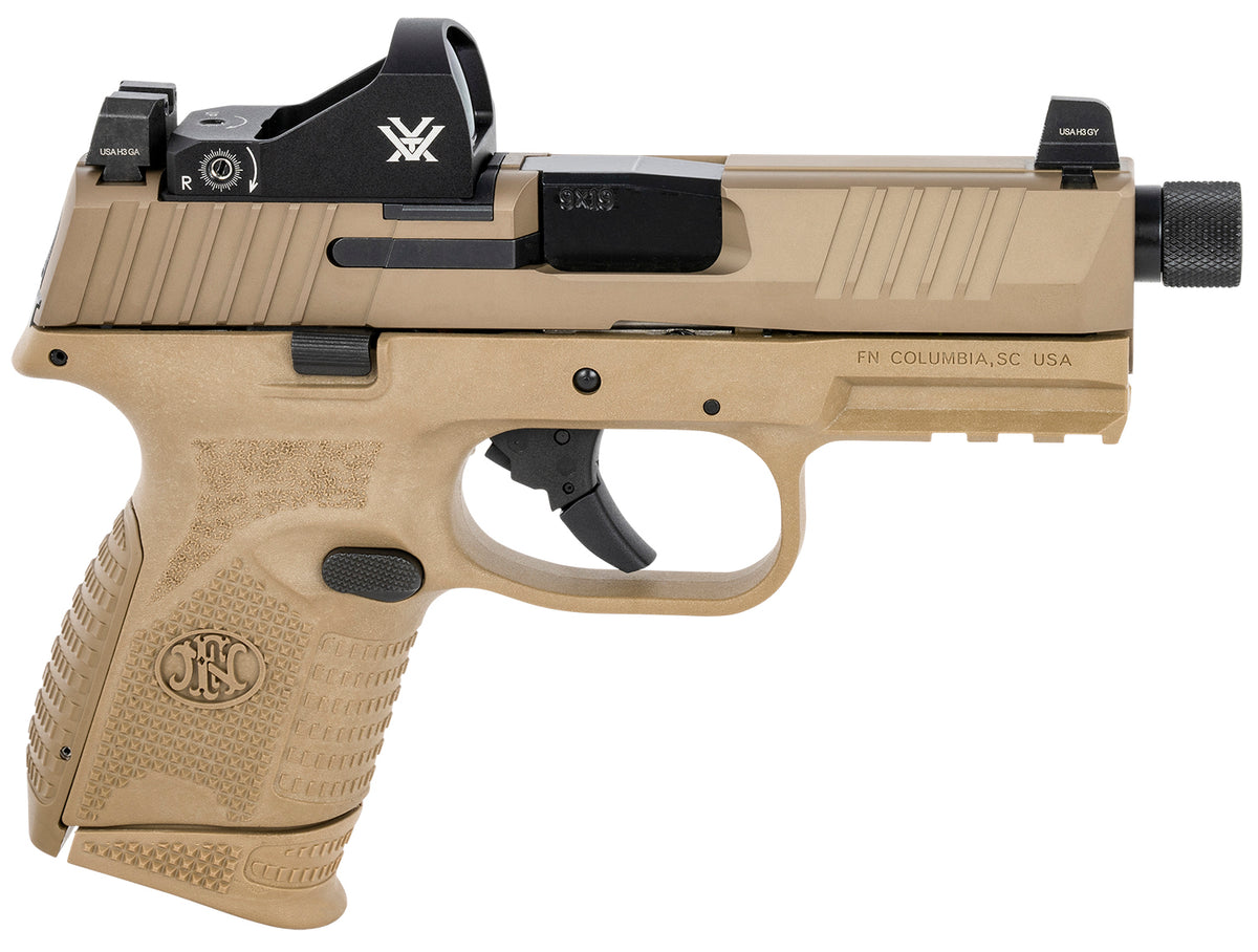 FN 509 Compact Tactical 9mm Luger Pistol, 4.32" Threaded Barrel, 12+1/24+1 Capacity, Includes Viper Red Dot