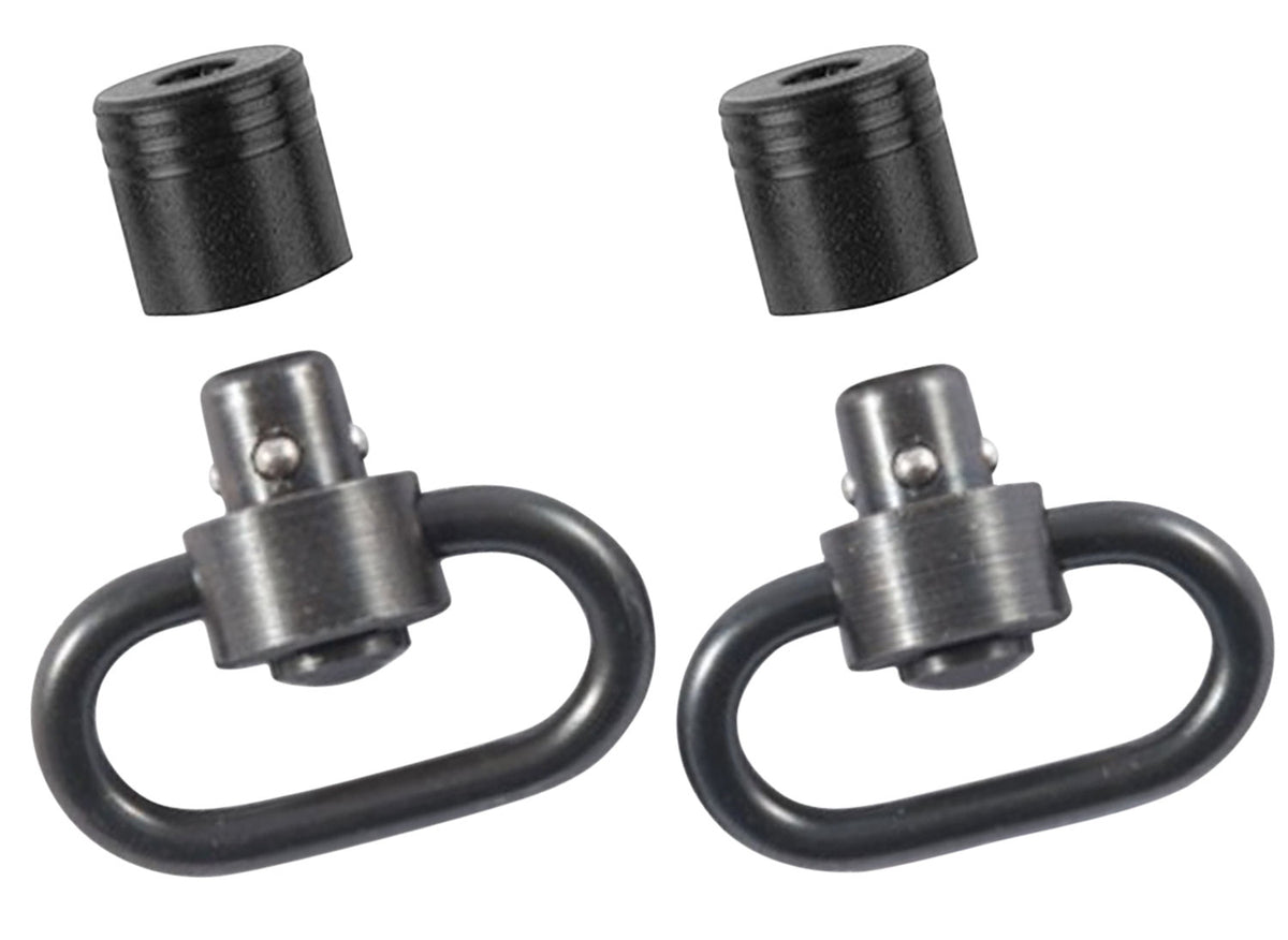 Outdoor Connection 1 Inch Push Button Swivel Set PBS19121 Black Steel Two-Piece