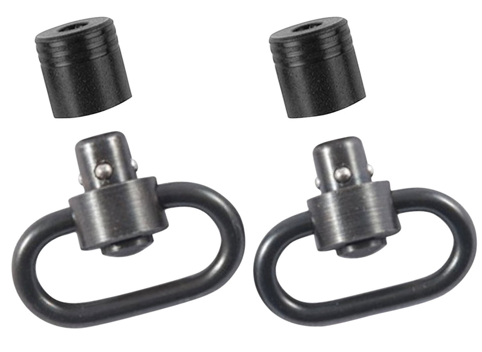 Outdoor Connection 1 Inch Push Button Swivel Set PBS19121 Black Steel Two-Piece