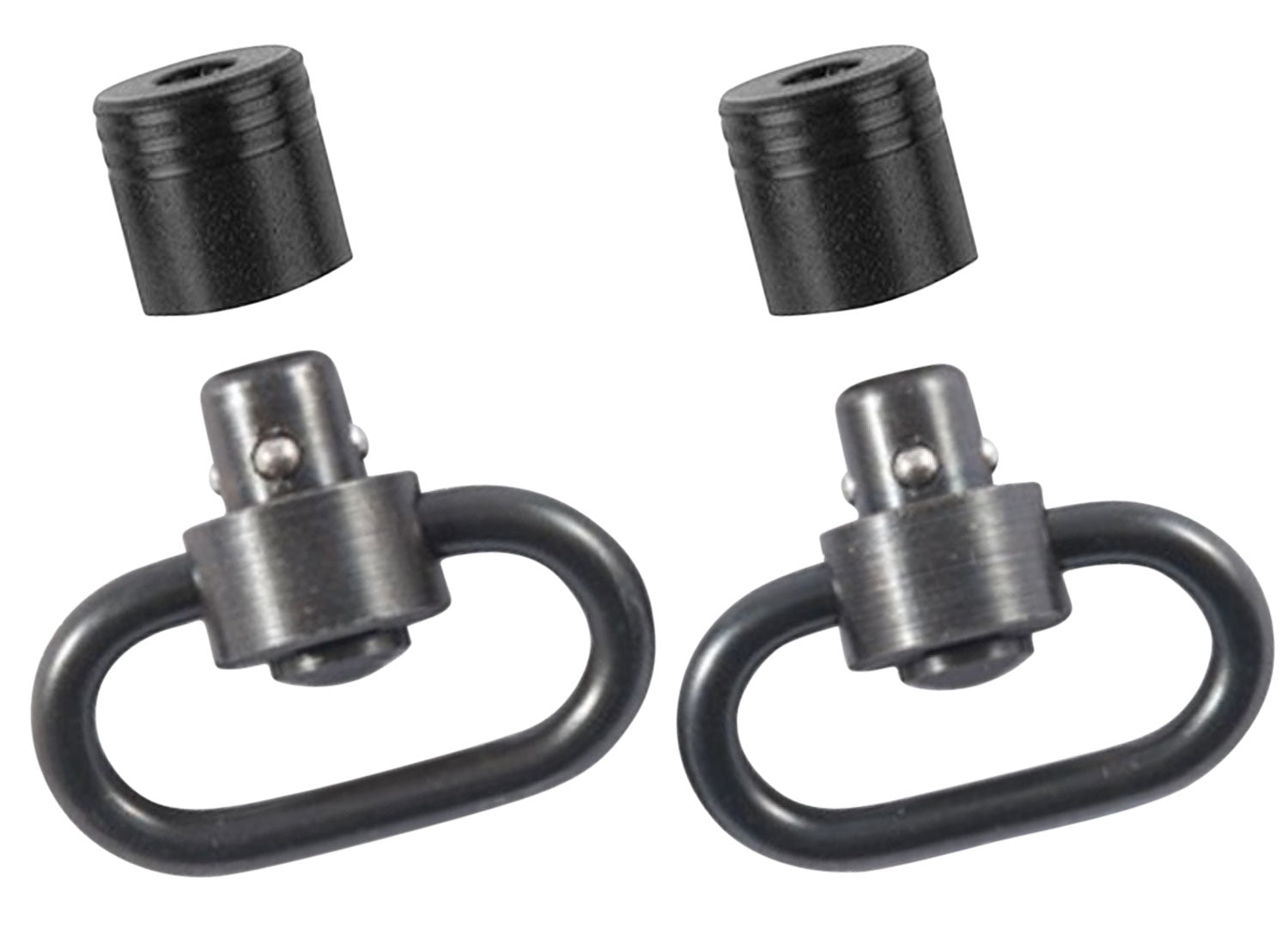 Outdoor Connection 1.25 Inch Push Button Swivel Set PBS19122 Black Steel Two-Piece