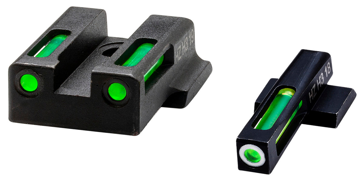 HiViz 9EZN321 S&W M&P 9mm EZ LiteWave H3 Tritium and Fiber Optic Night Sight Set