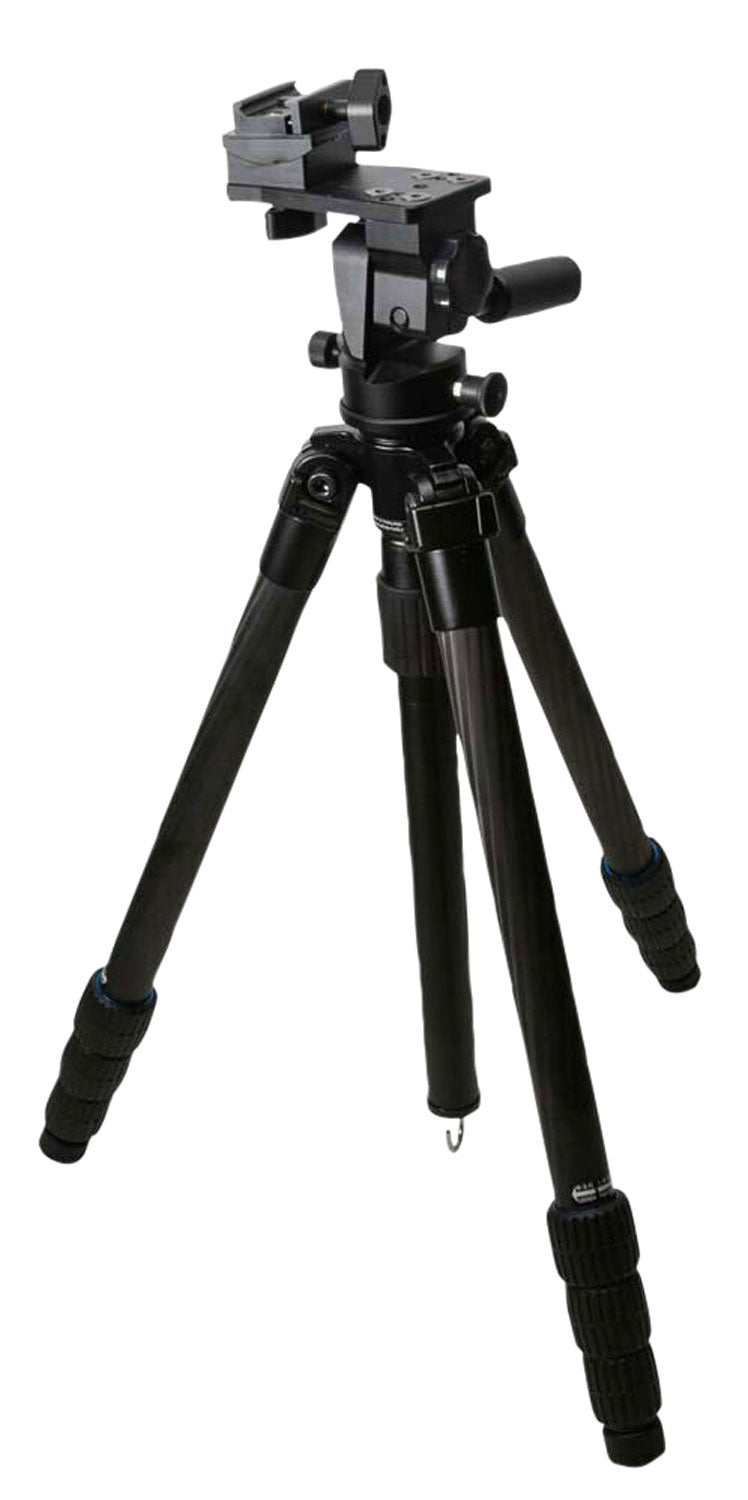 Kopfjager K800 CF Tripod Reaper Rail Kit Carbon Fiber Black 4-Level Legs 21-87 Degree Tilt