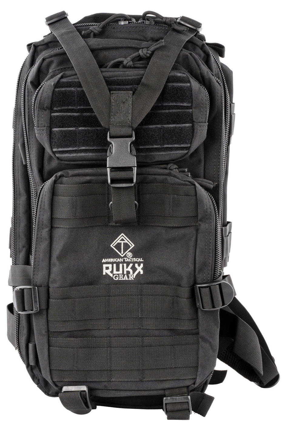 Rukx Gear ATICT1DB Black 600D Polyester Tactical 1 Day Pack