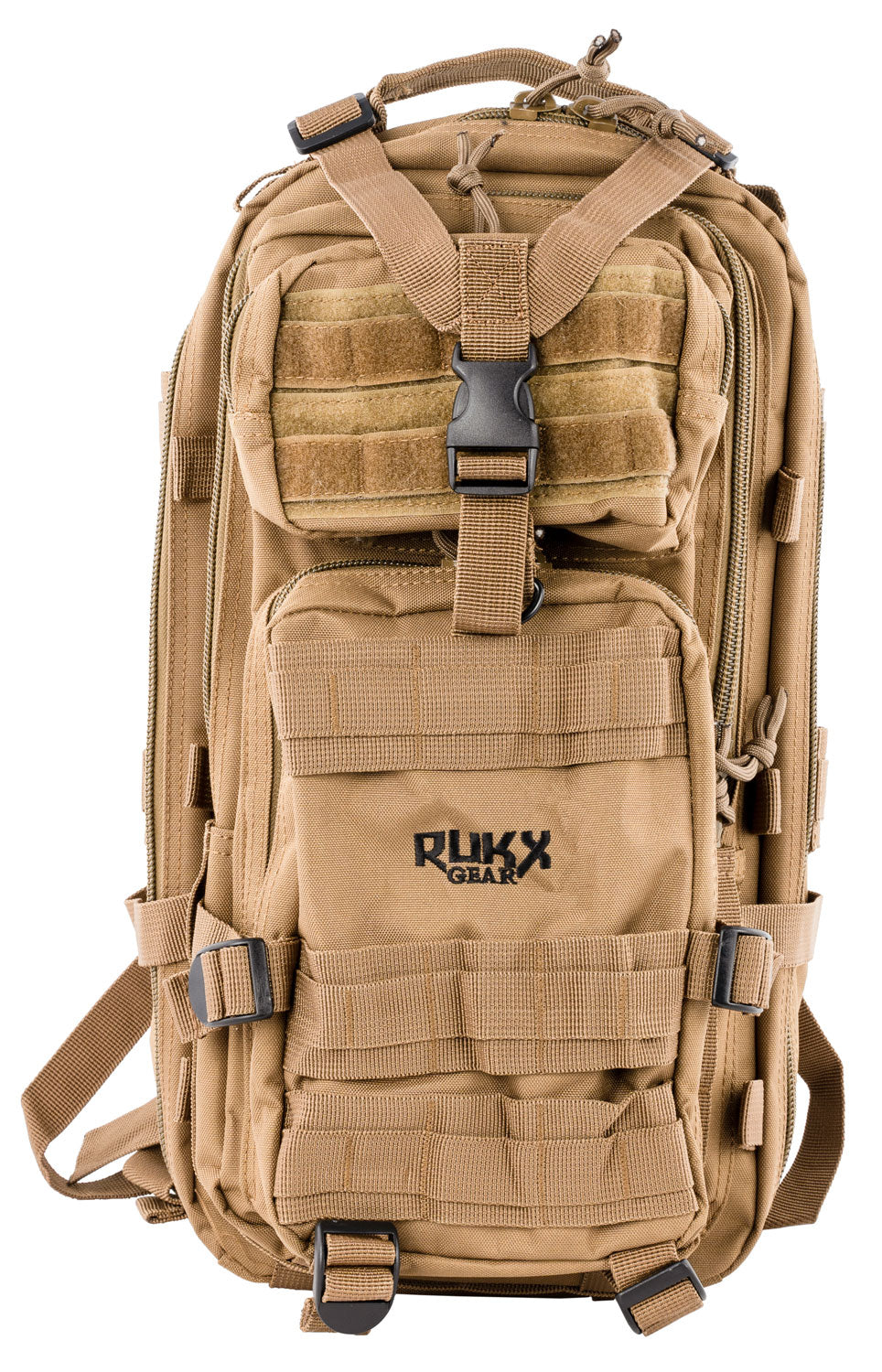 Rukx Gear ATICT1DT Tan 600D Polyester Tactical 1 Day Pack