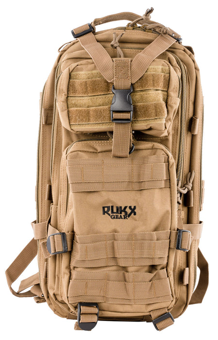 Rukx Gear ATICT1DT Tan 600D Polyester Tactical 1 Day Pack