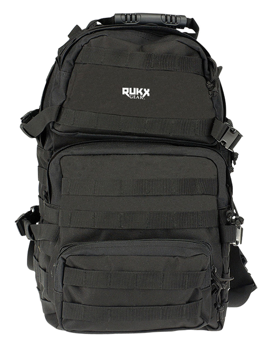 Rukx Gear ATICT3DB Black 600D Polyester Tactical 3 Day Pack 1531 Cu In