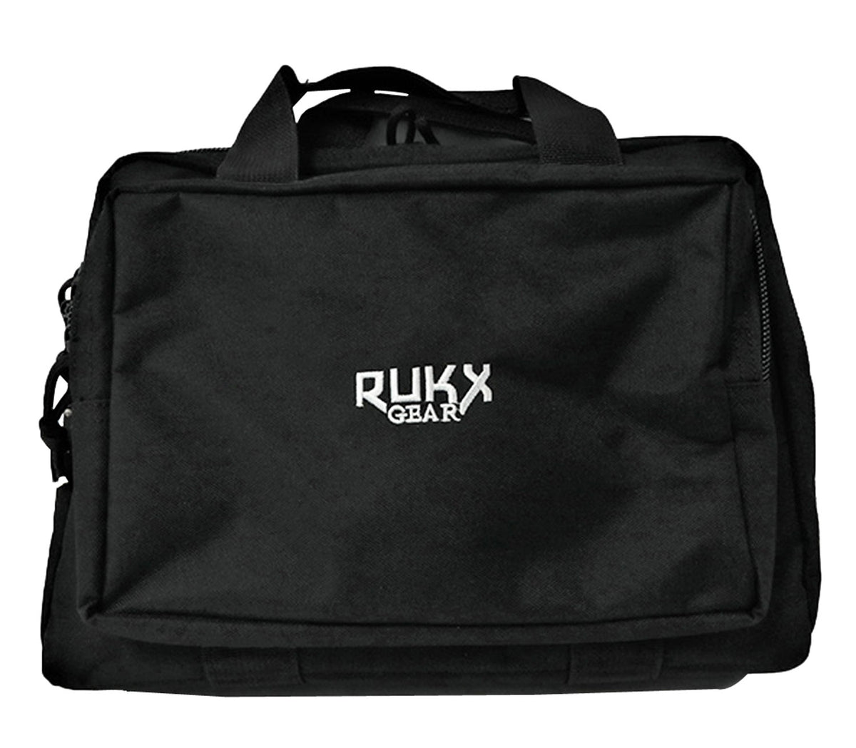 Rukx Gear Double Pistol Bag Black 600D Polyester for 2 Handguns