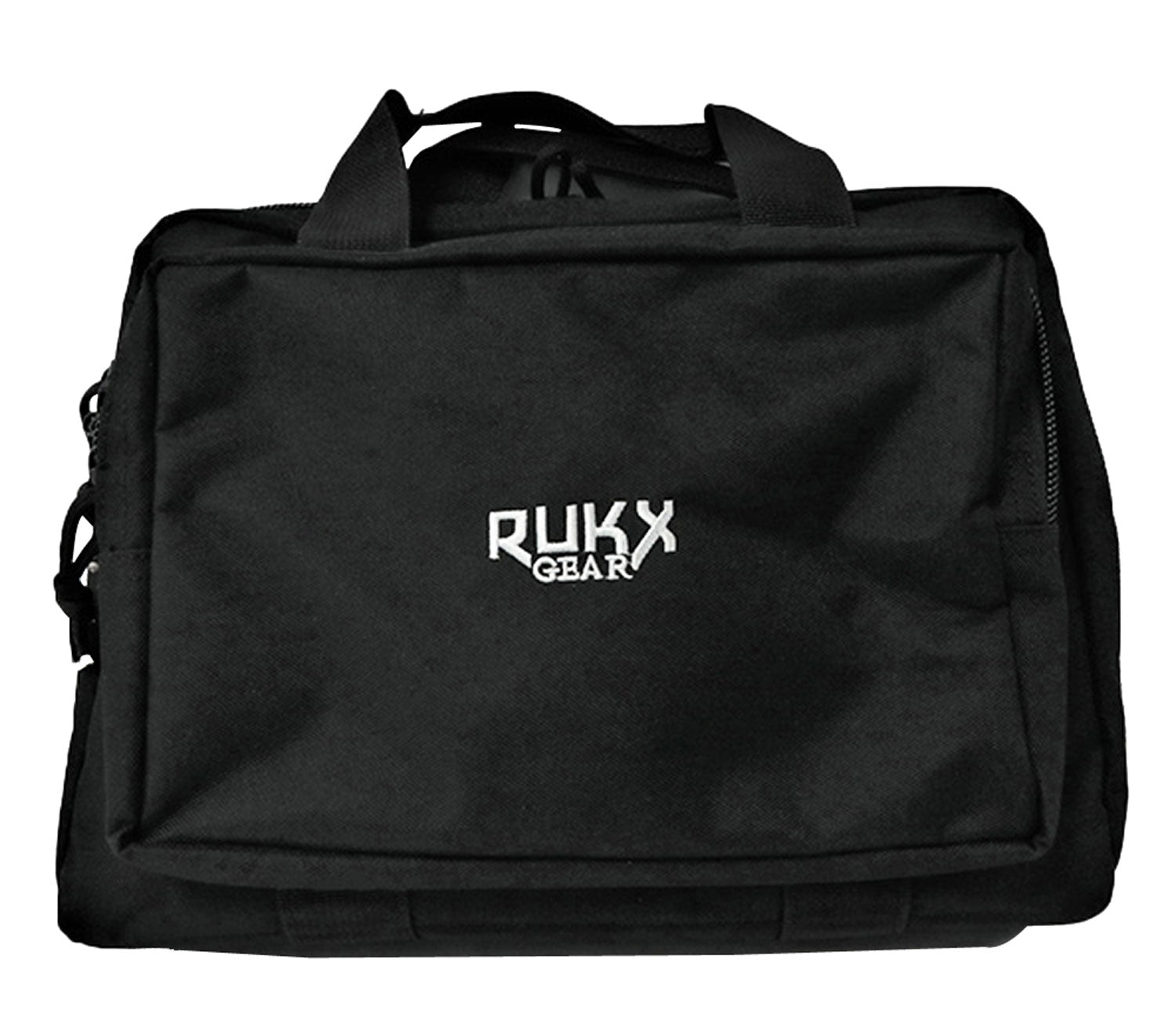 Rukx Gear Double Pistol Bag Black 600D Polyester for 2 Handguns