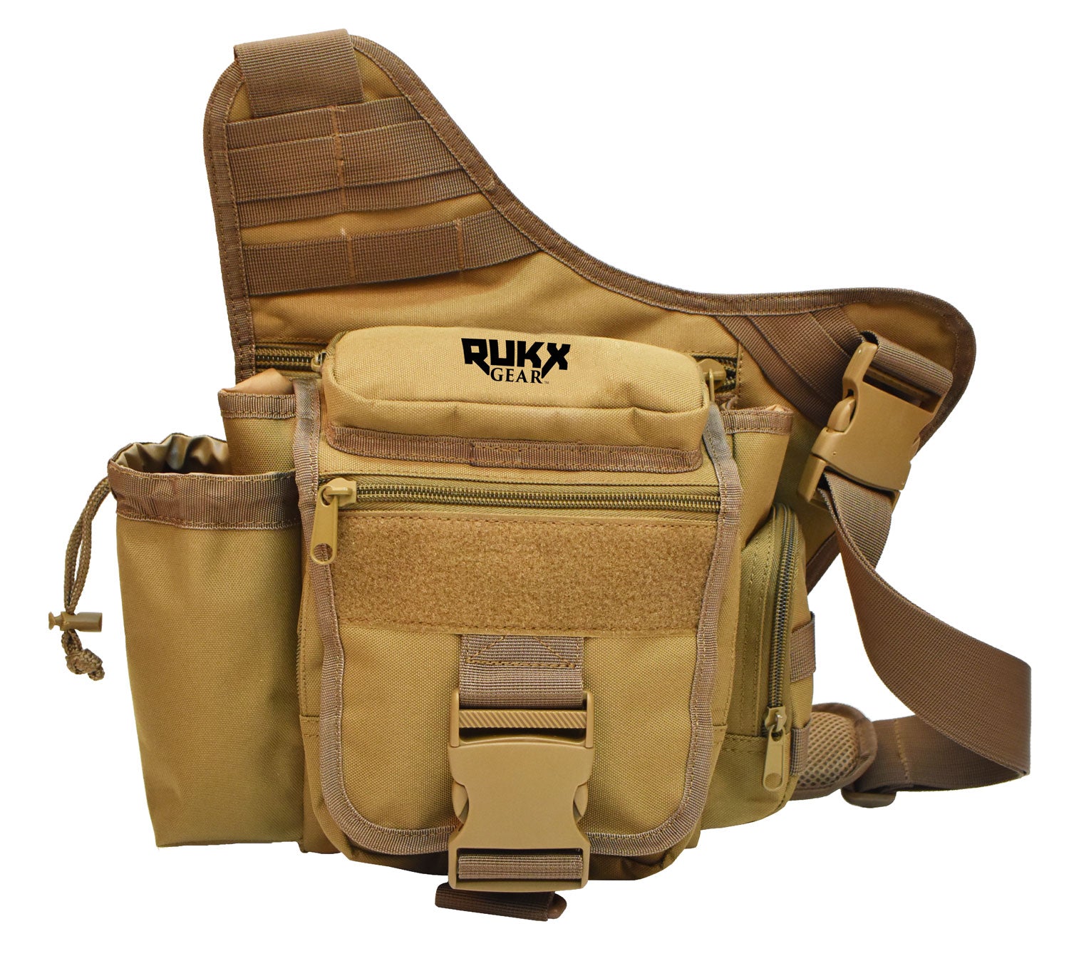Rukx Gear ATICTSBT Tan 600D Polyester Single Strap Sling Carry Bag
