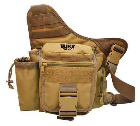 Rukx Gear ATICTSBT Tan 600D Polyester Single Strap Sling Carry Bag