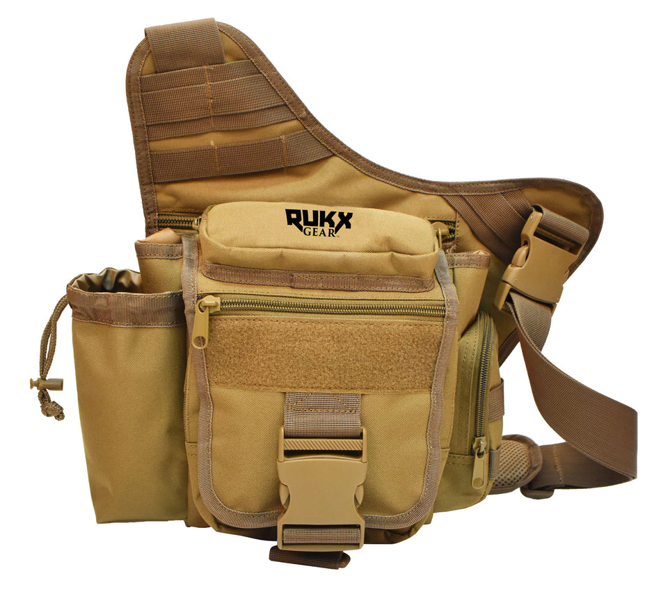 Rukx Gear ATICTSBT Tan 600D Polyester Single Strap Sling Carry Bag