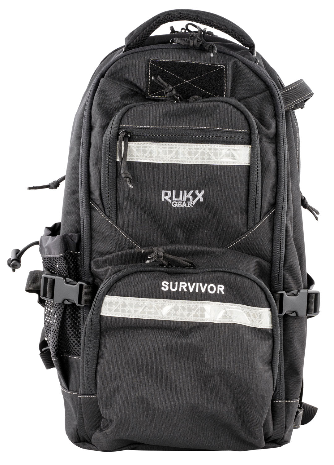 Rukx Gear Survivor Backpack Black ATICTSURB 600D Polyester Day Pack